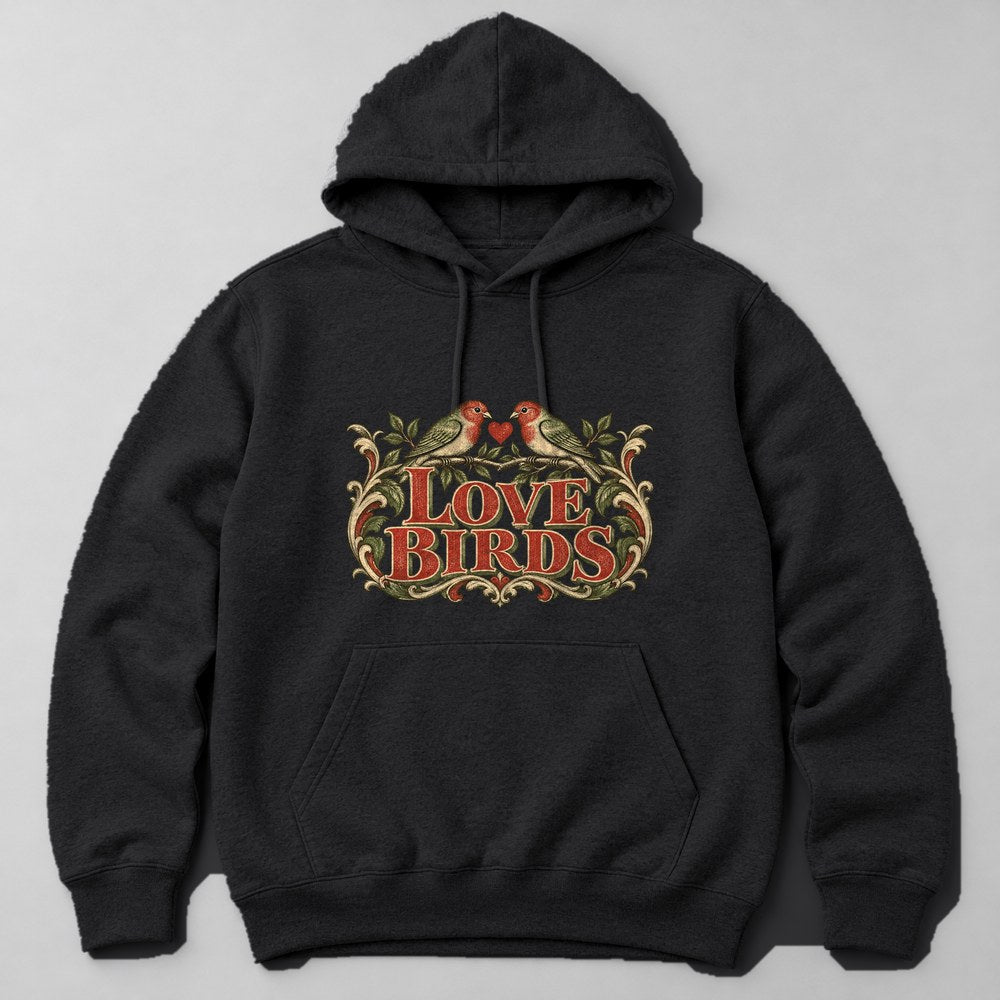 Love Birds Hoodie in Black