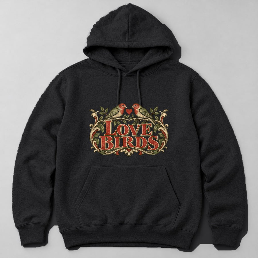 Love Birds Hoodie in Black