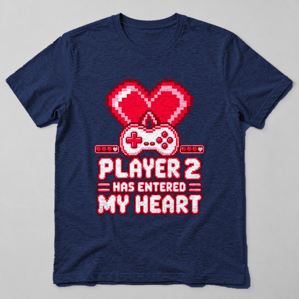 Player 2 Has Entered my Heart T-Shirt in Navy