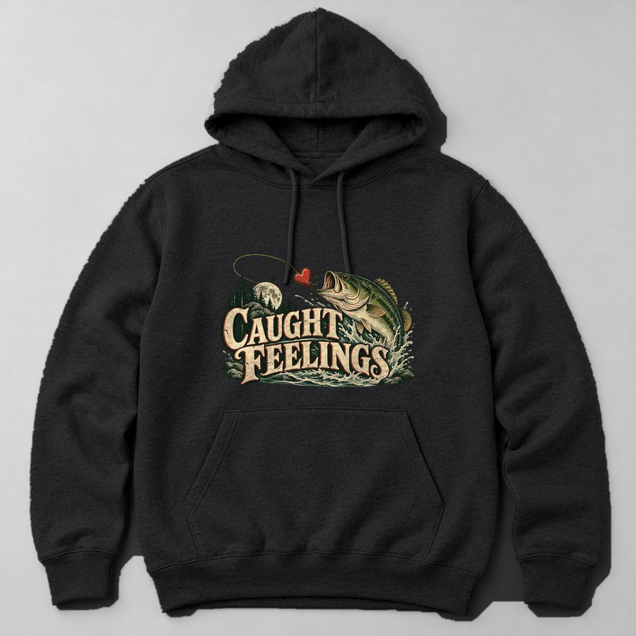 Caught Feelings Hoodie in Black