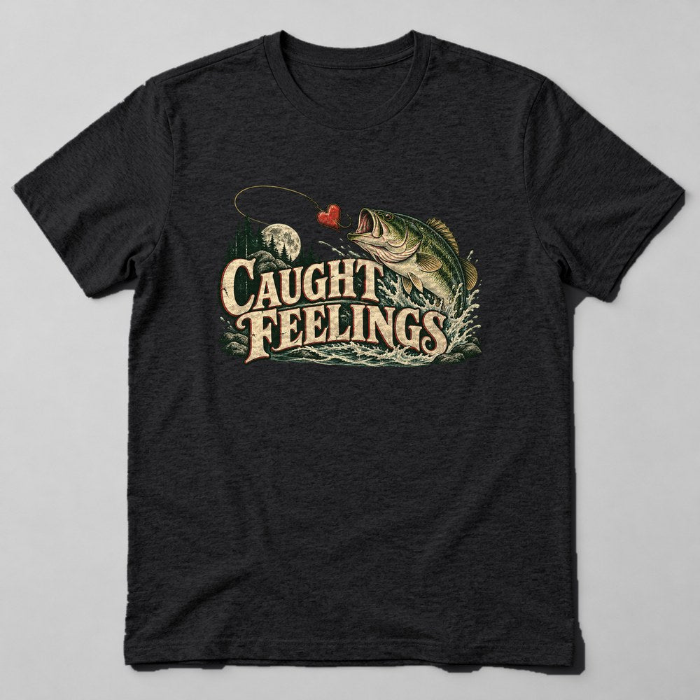 Caught Feelings T-Shirt in Black