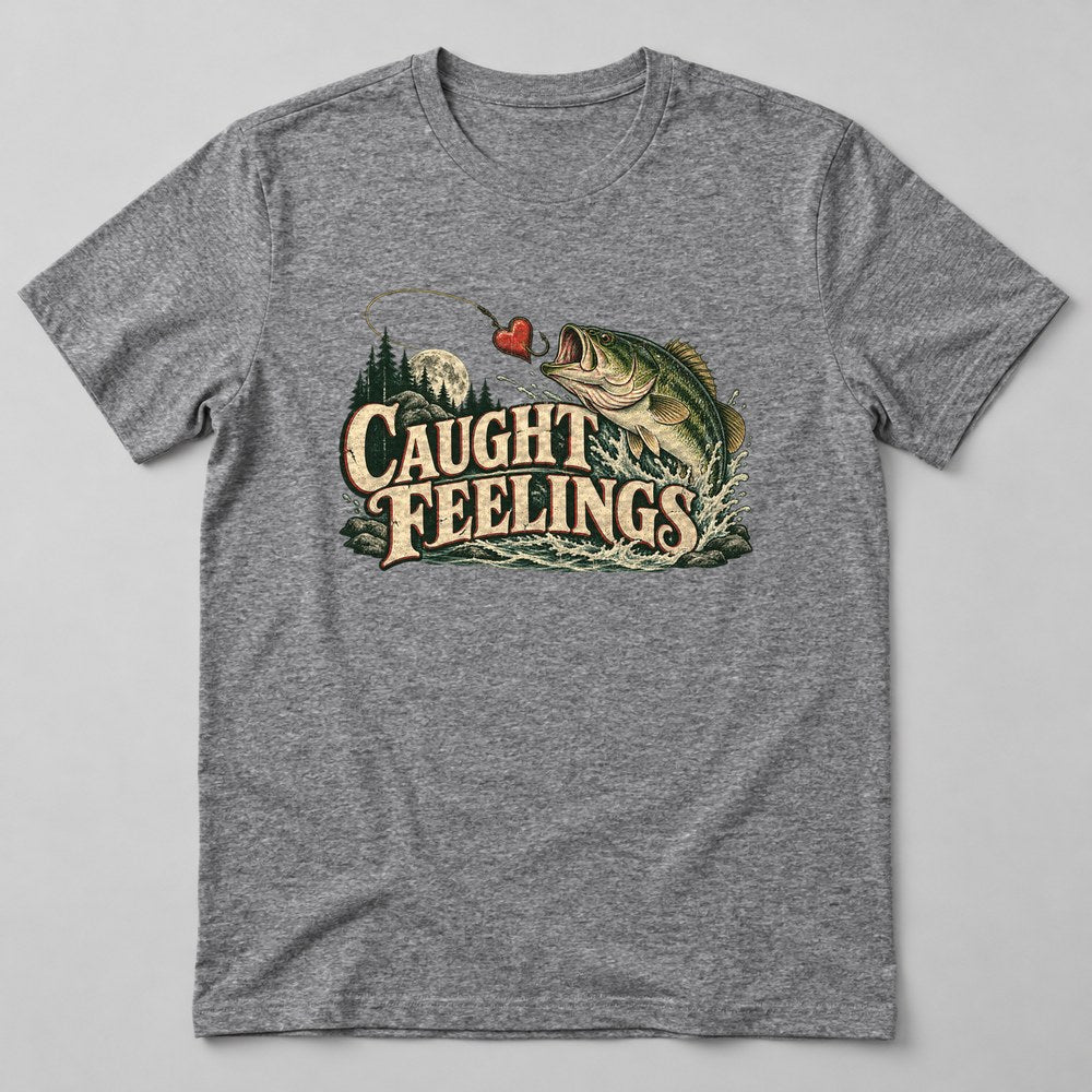 Caught Feelings T-Shirt in Heather Grey