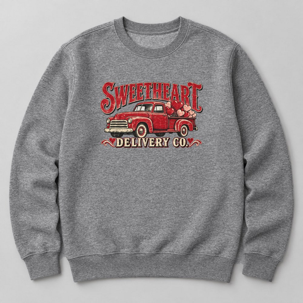 Sweetheart Delivery Co. Sweatshirt in Heather Grey