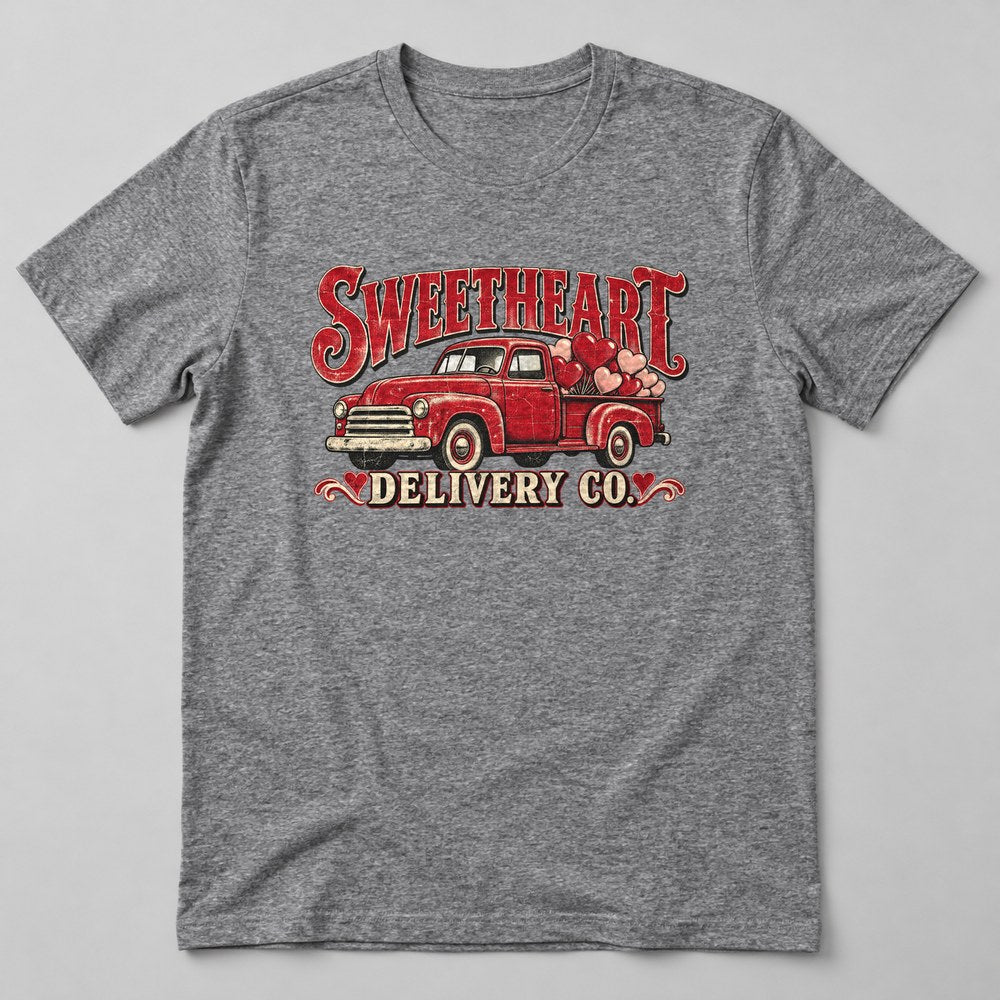 Sweetheart Delivery Co. T-Shirt in Heather Grey