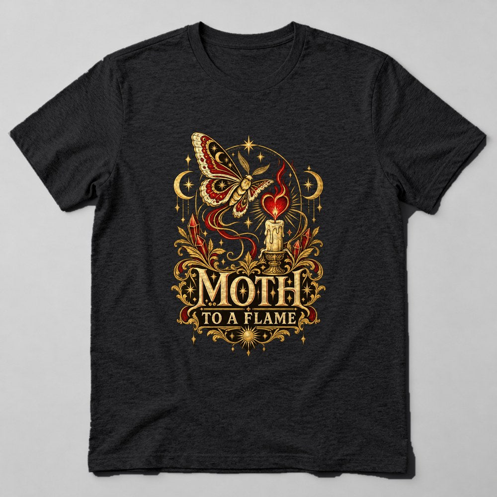 Moth to a Flame T-Shirt in Black