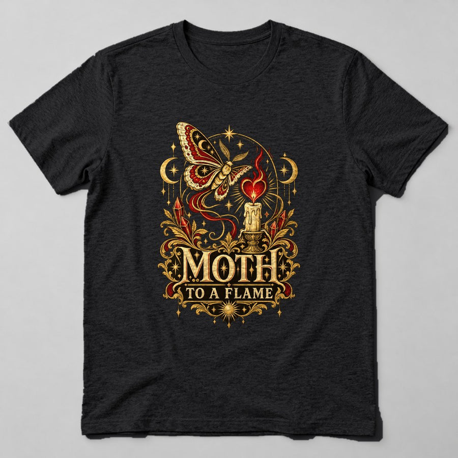 Moth to a Flame T-Shirt in Black