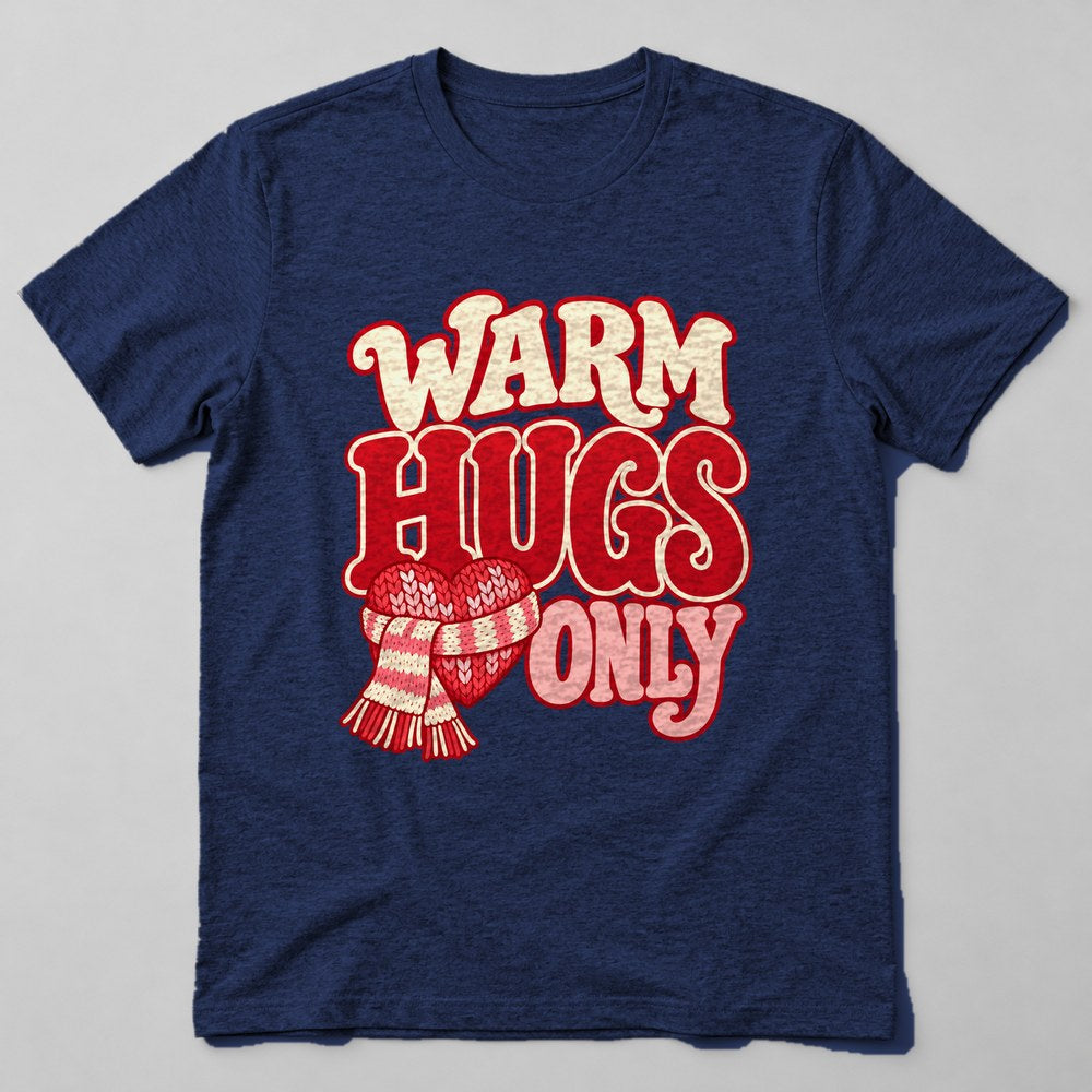Warm Hugs Only T-Shirt in Navy