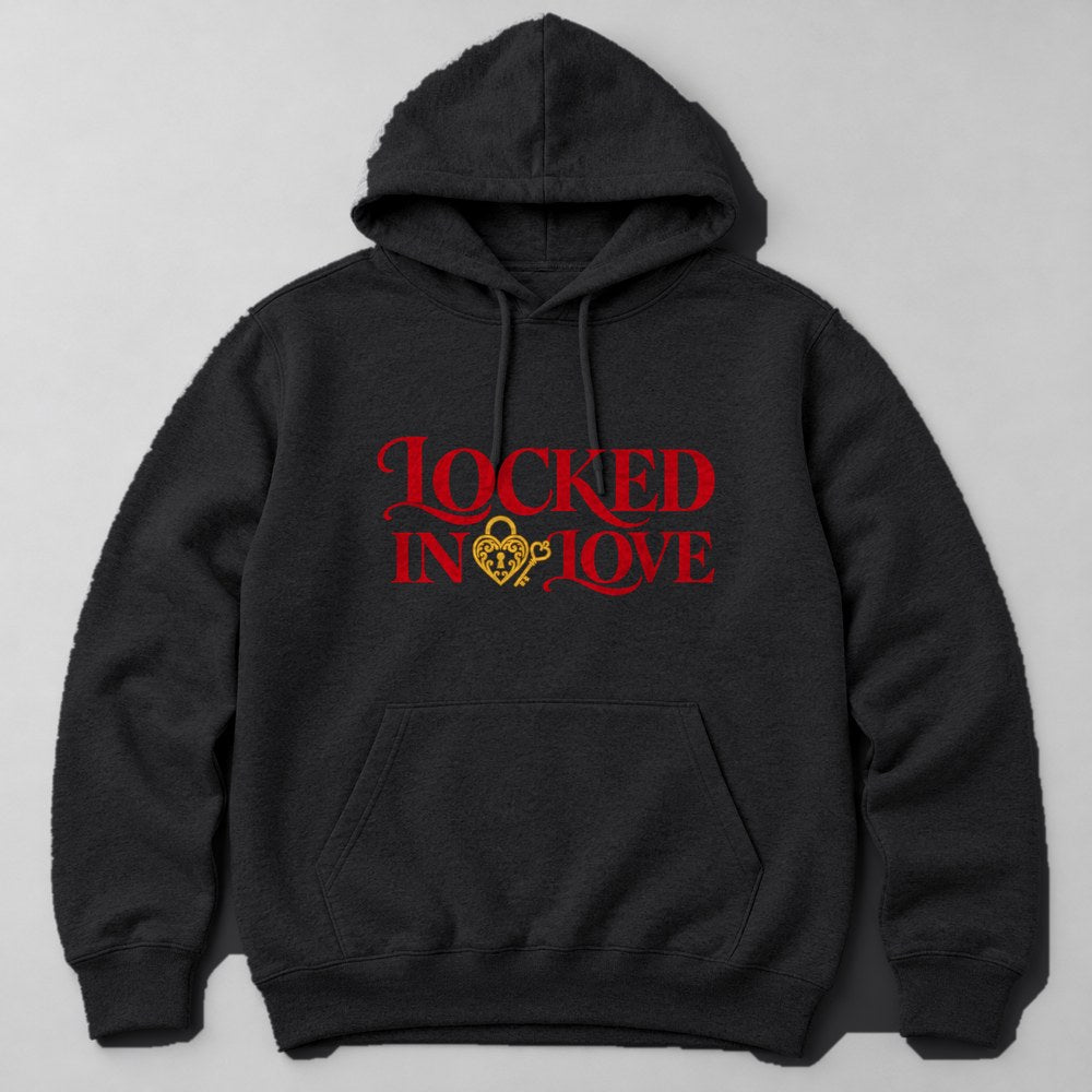 Locked in Love Hoodie in Black