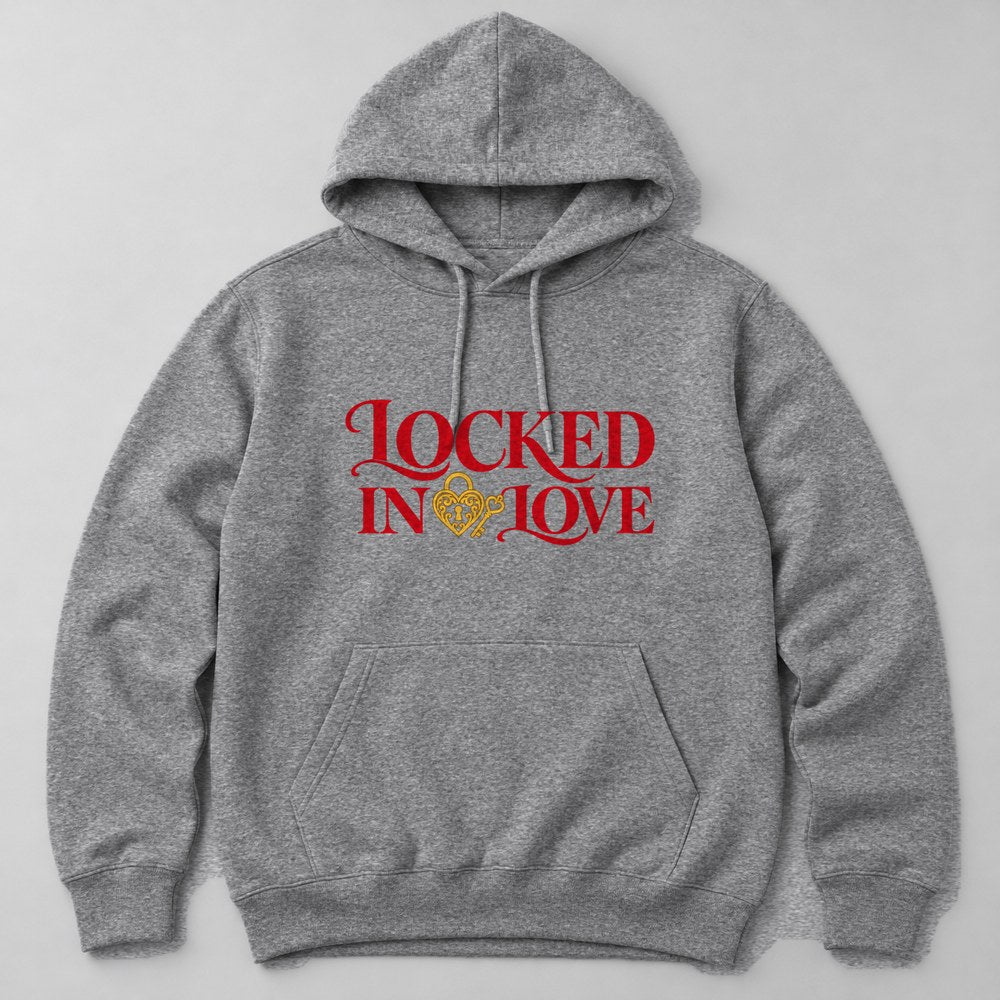 Locked in Love Hoodie in Heather Grey