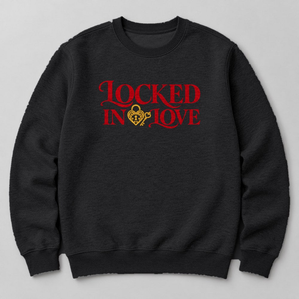 Locked in Love Sweatshirt in Black