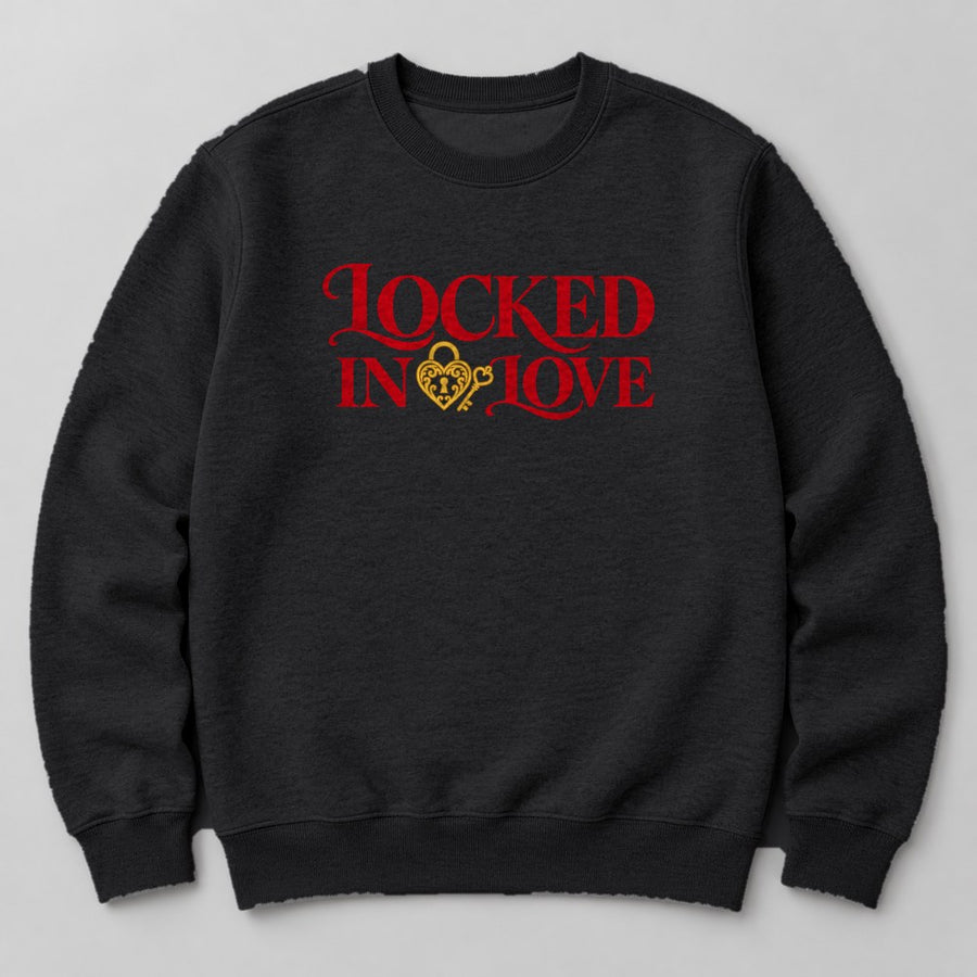 Locked in Love Sweatshirt in Black