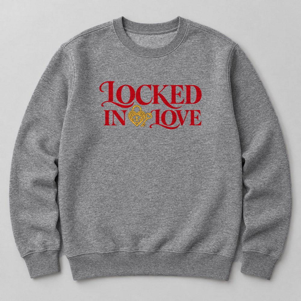 Locked in Love Sweatshirt in Heather Grey