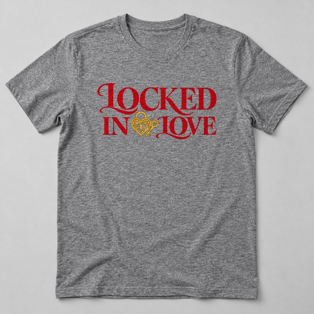 Locked in Love T-Shirt in Heather Grey