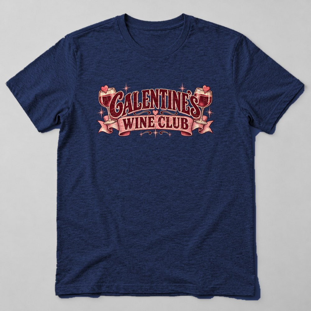 Galentine's Wine Club T-Shirt in Navy