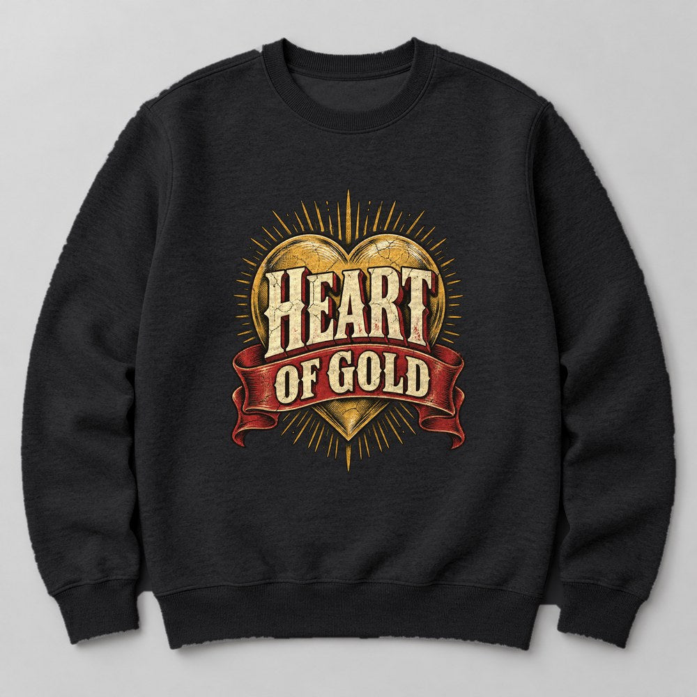 Heart of Gold Sweatshirt in Black