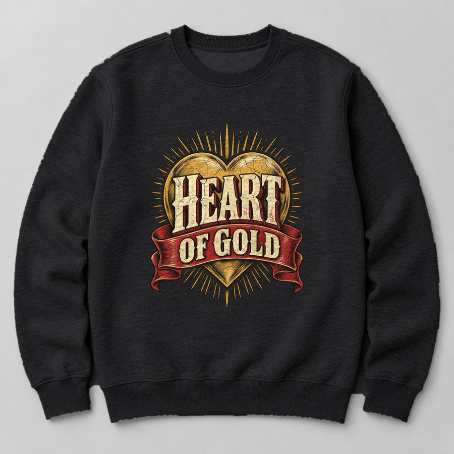 Heart of Gold Sweatshirt in Black