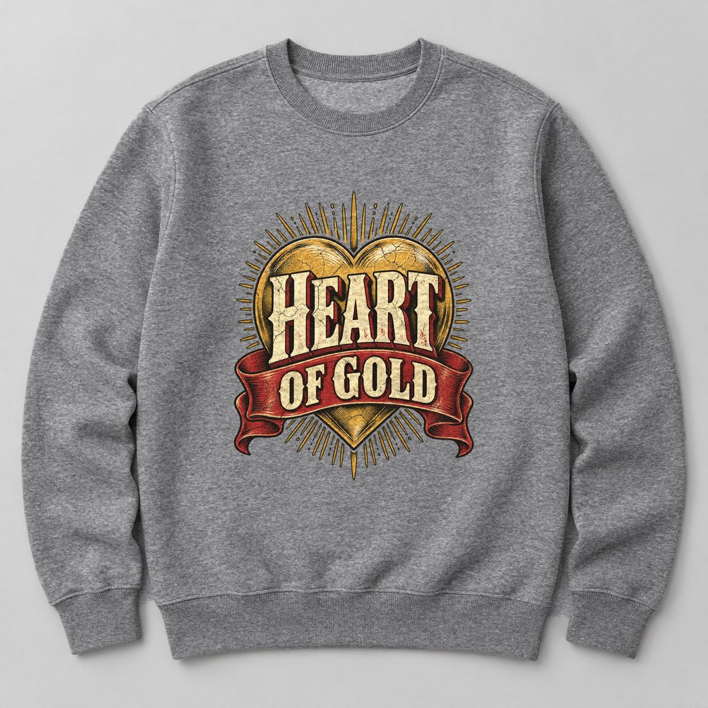 Heart of Gold Sweatshirt in Heather Grey