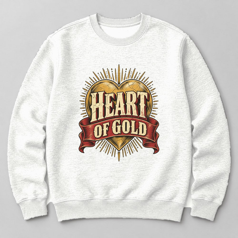 Heart of Gold Sweatshirt in White