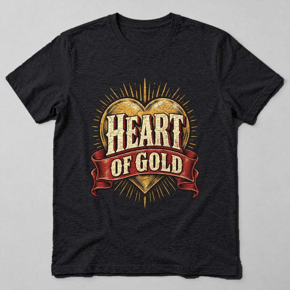 Heart of Gold T-Shirt in Black
