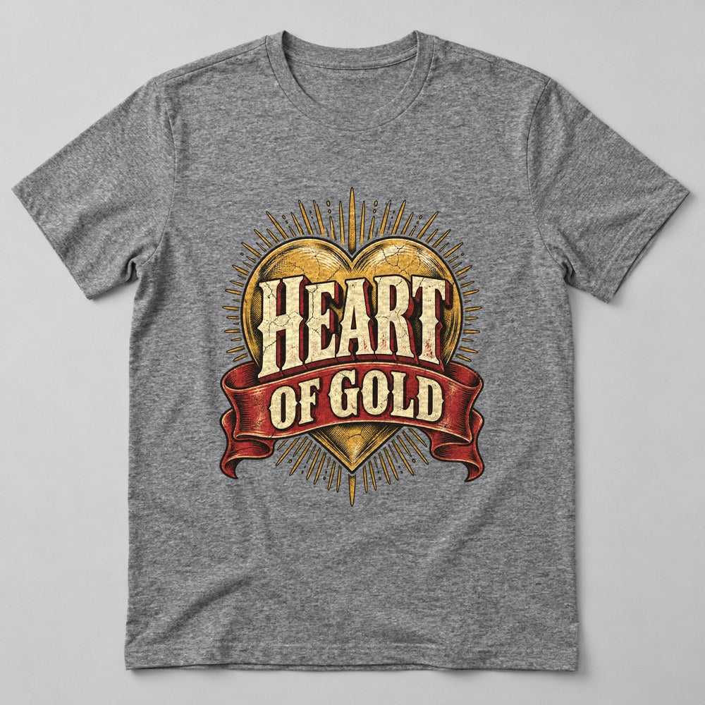 Heart of Gold T-Shirt in Heather Grey