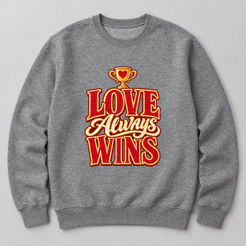 Love Always Wins Sweatshirt in Heather Grey