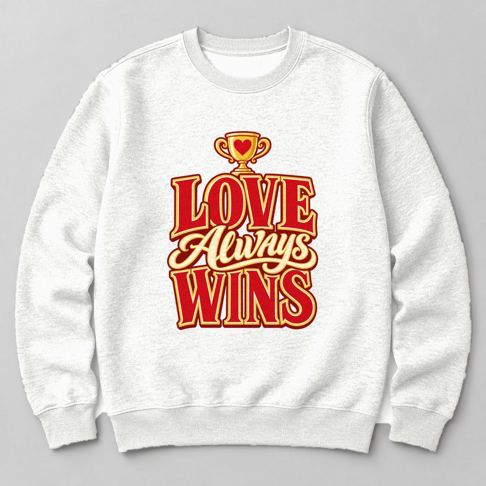 Love Always Wins Sweatshirt in White