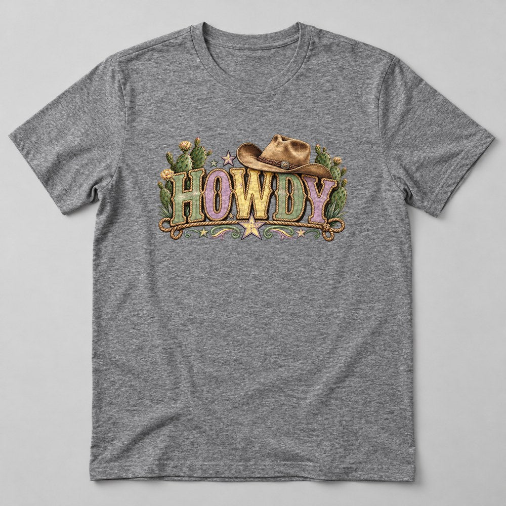 Howdy T-Shirt in Heather Grey
