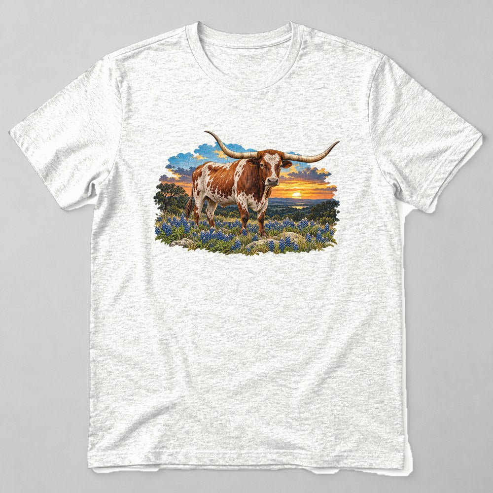 Longhorn Steer T-Shirt in White