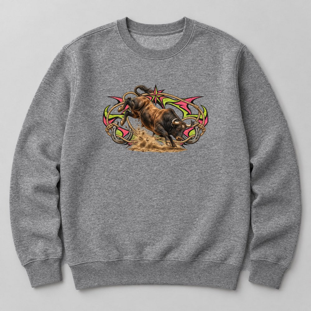 Bucking Bull Sweatshirt in Heather Grey