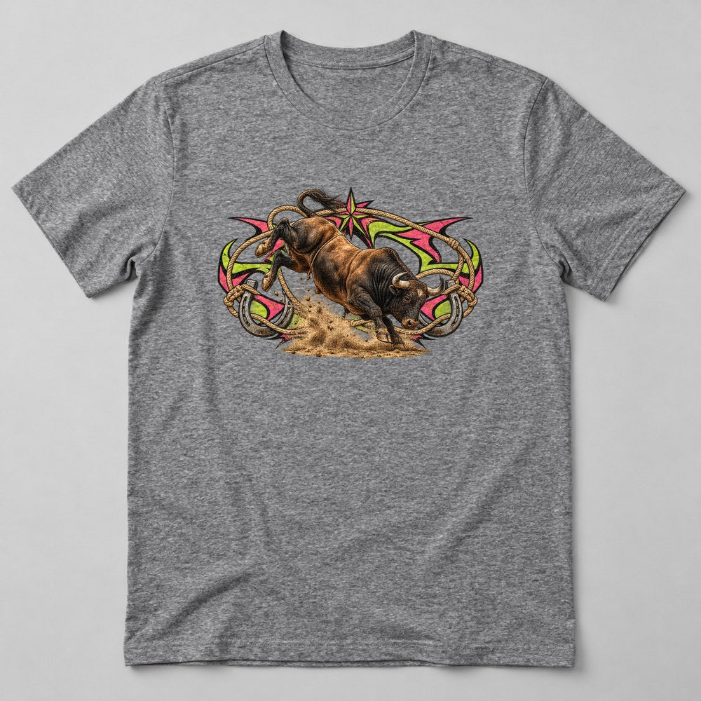 Bucking Bull T-Shirt in Heather Grey