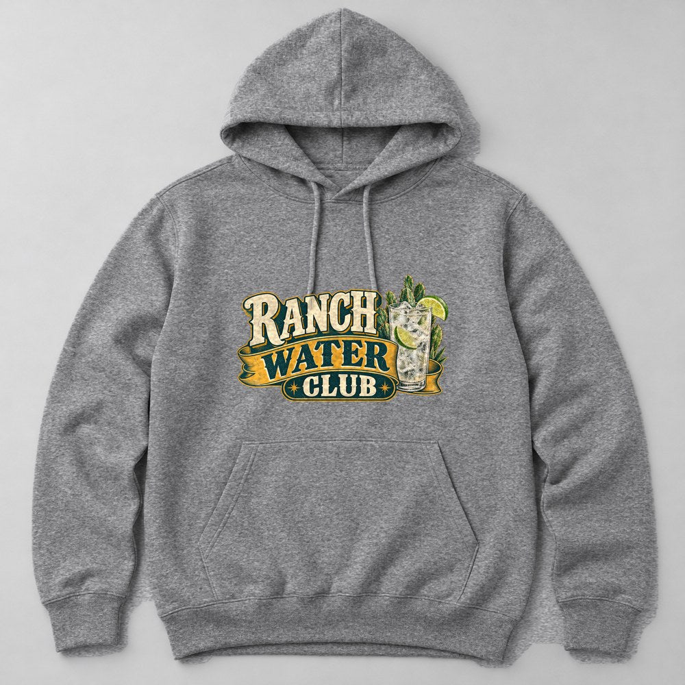 Ranch Water Club Hoodie in Heather Grey