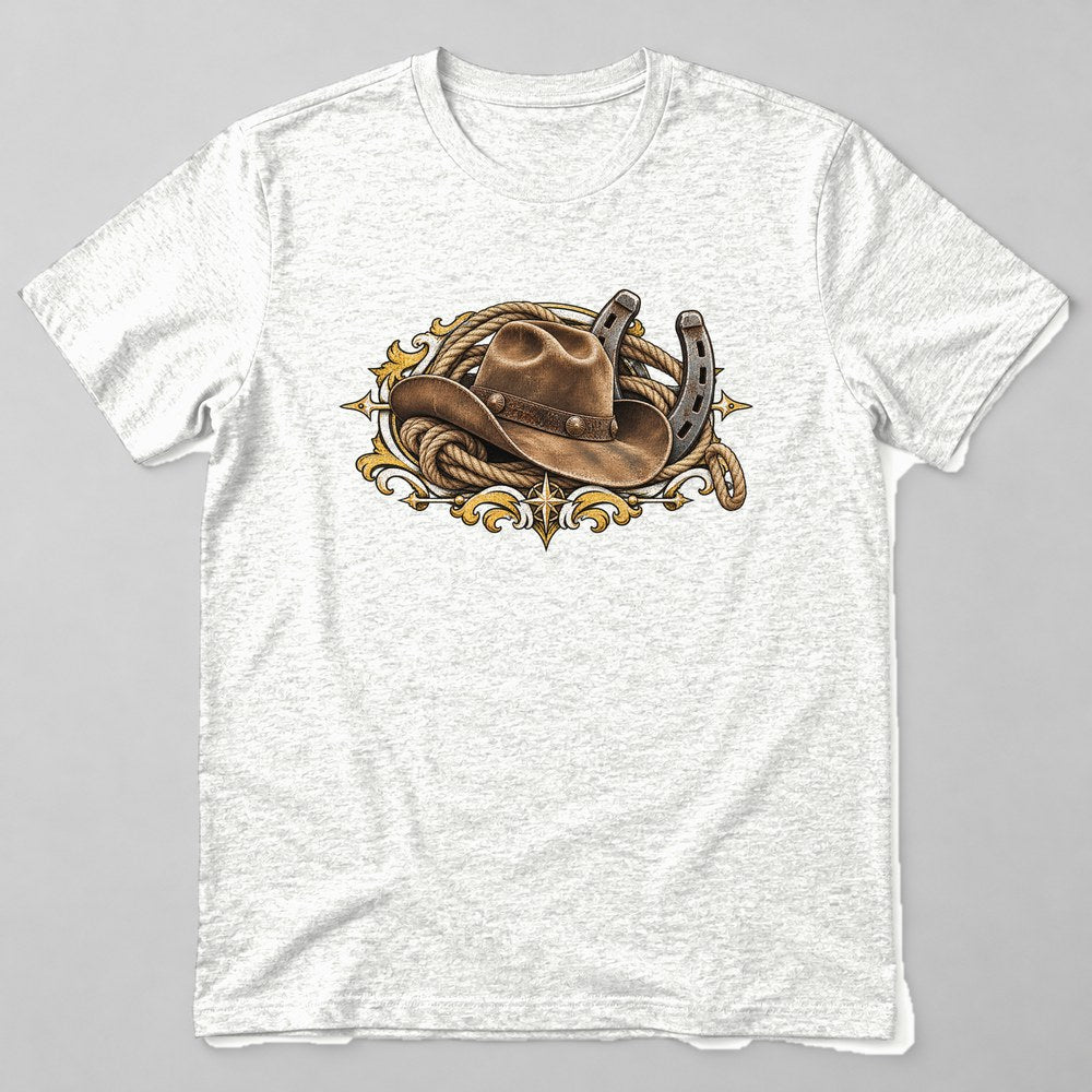 Cowboy Hat Rope T-Shirt in White
