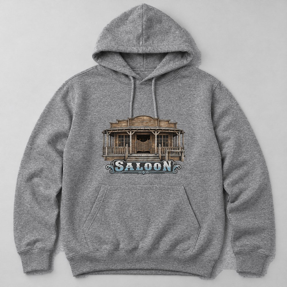 Saloon Hoodie in Heather Grey