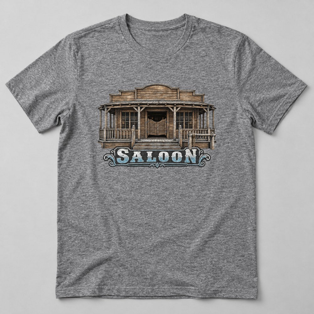 Saloon T-Shirt in Heather Grey