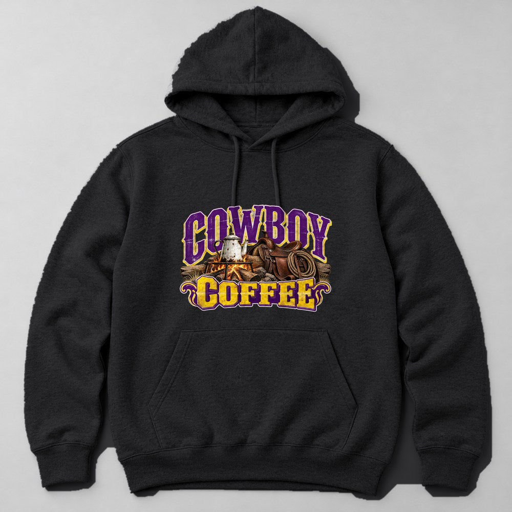 Cowboy Coffee Hoodie in Black