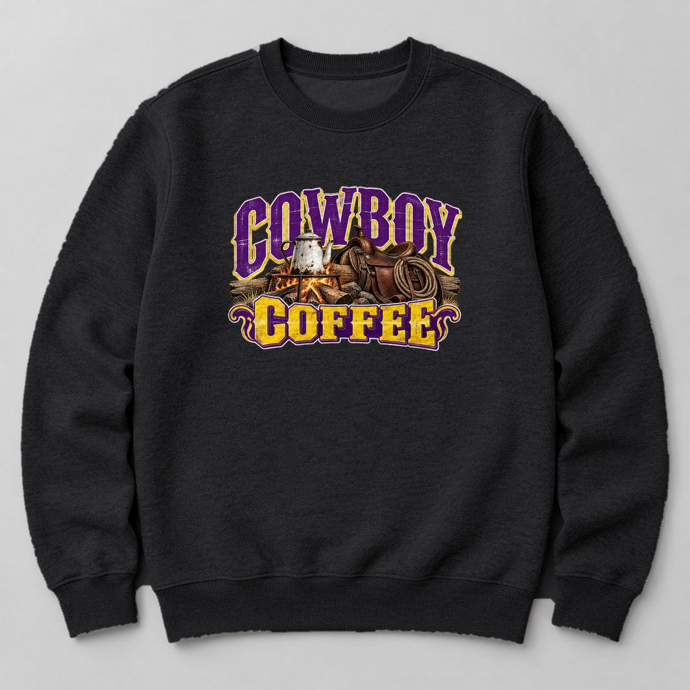 Cowboy Coffee Sweatshirt in Black