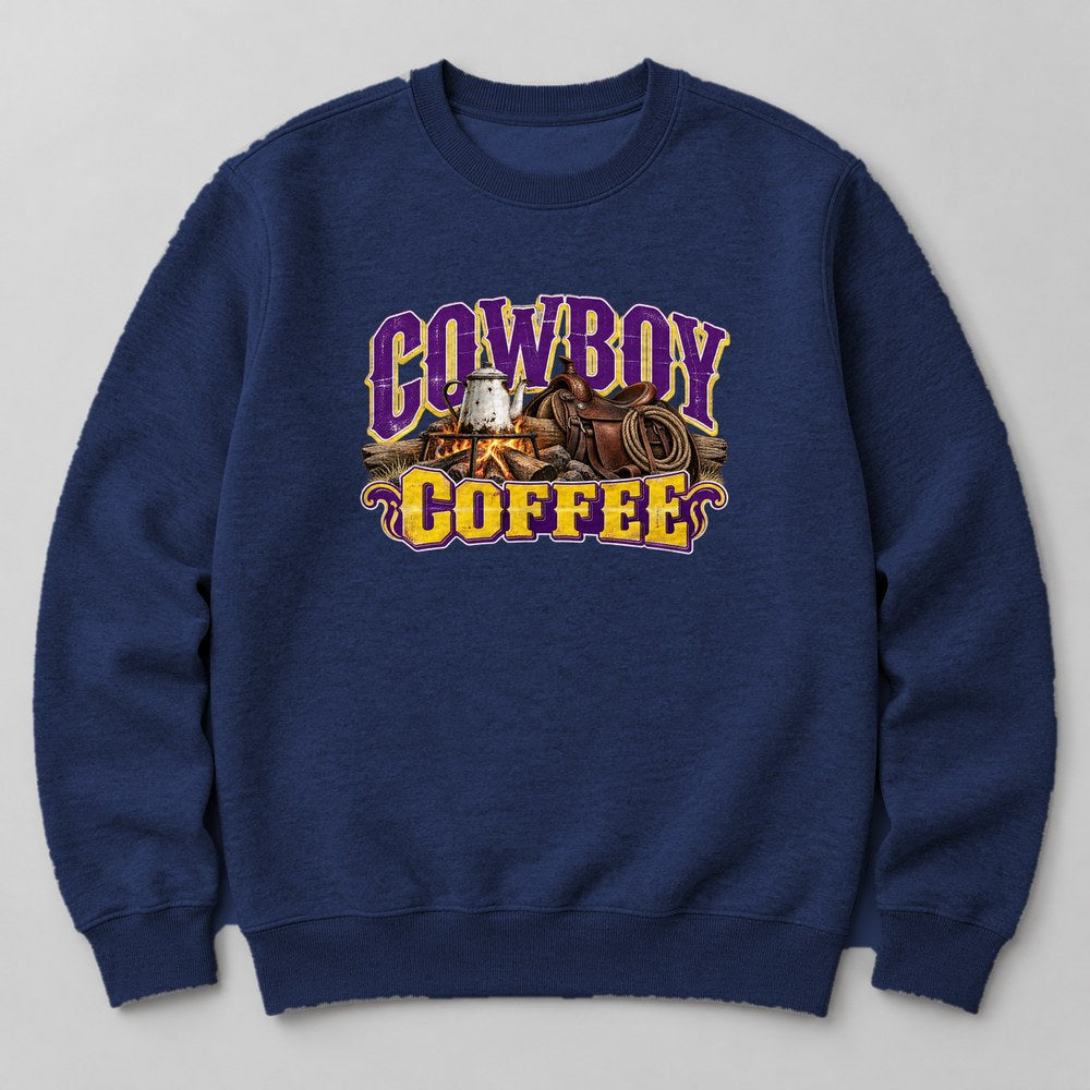 Cowboy Coffee Sweatshirt in Navy
