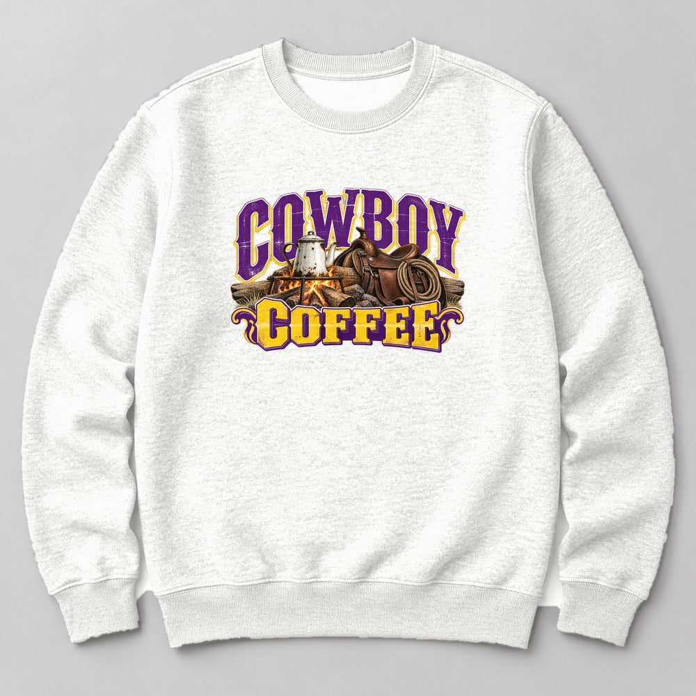Cowboy Coffee Sweatshirt in White