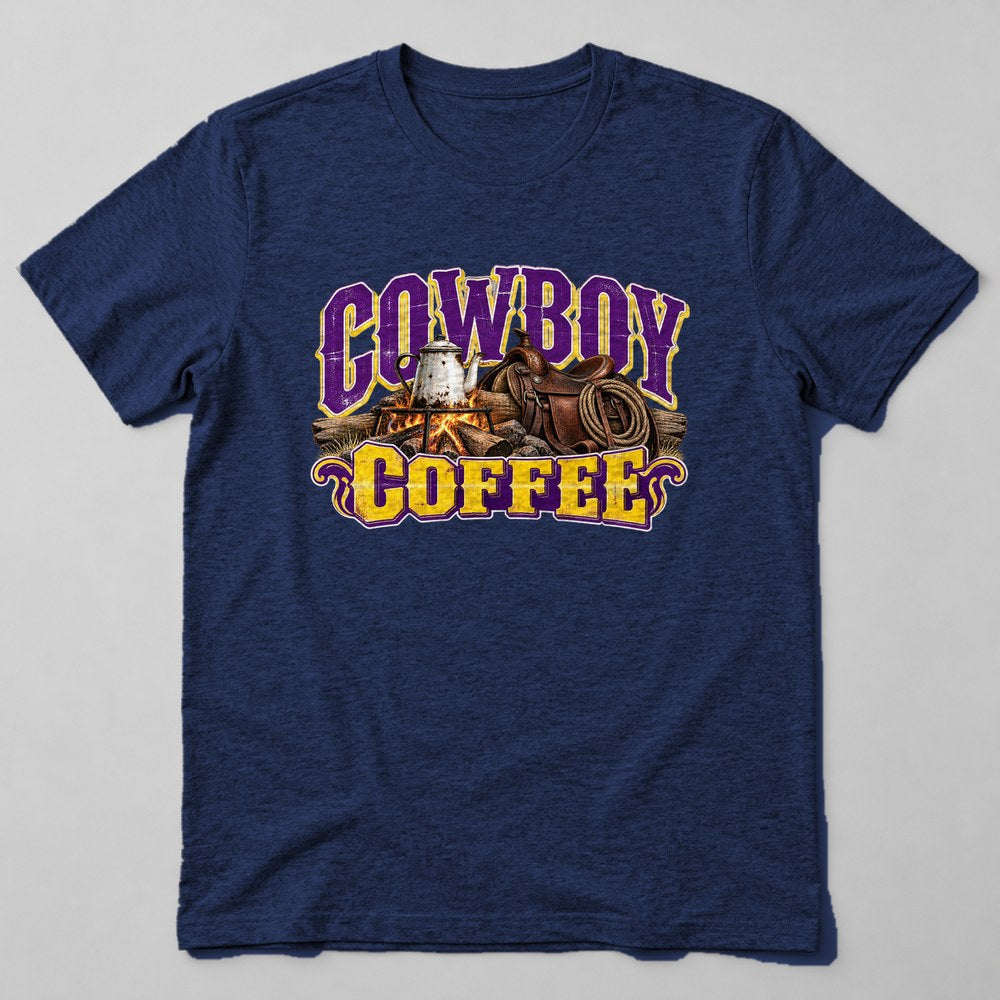Cowboy Coffee T-Shirt in Navy