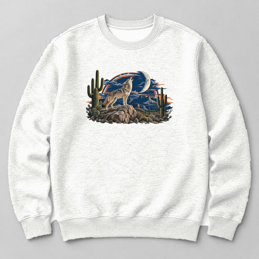 Desert Coyote Sweatshirt in White
