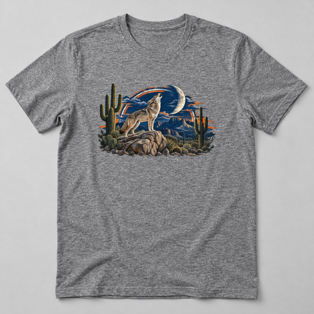 Desert Coyote T-Shirt in Heather Grey