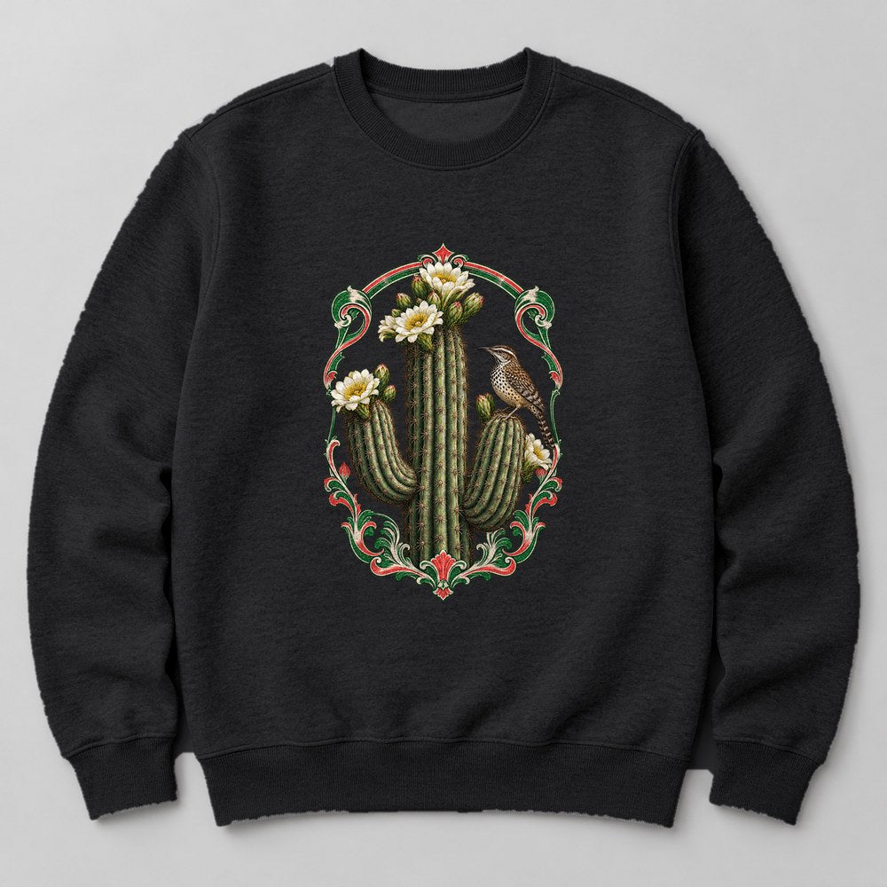 Cactus Bloom Sweatshirt in Black