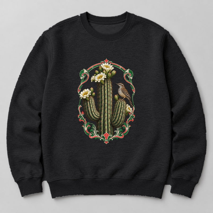 Cactus Bloom Sweatshirt in Black