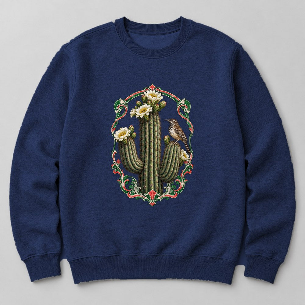 Cactus Bloom Sweatshirt in Navy
