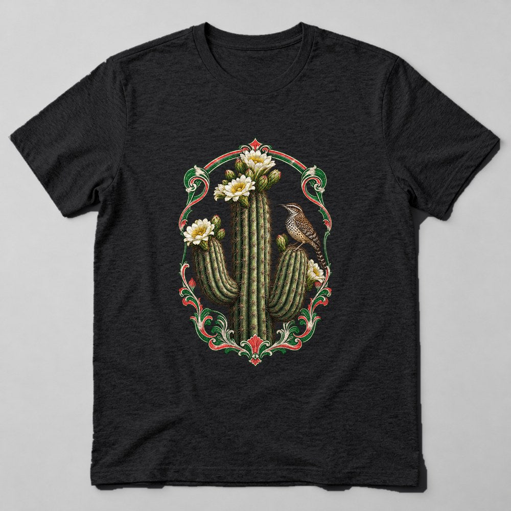 Cactus Bloom T-Shirt in Black