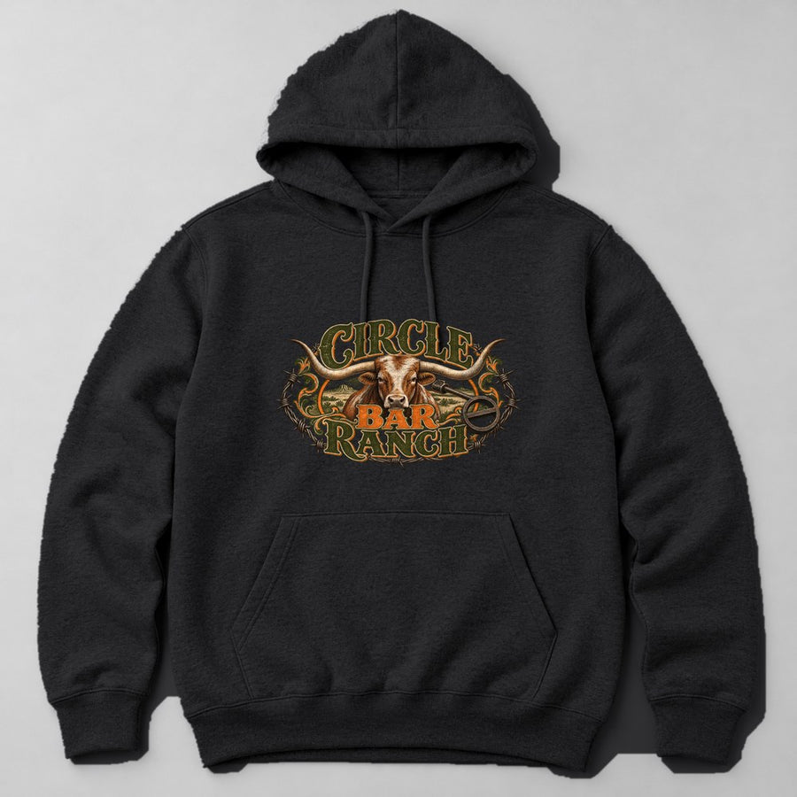 Circle Bar Ranch Hoodie in Black