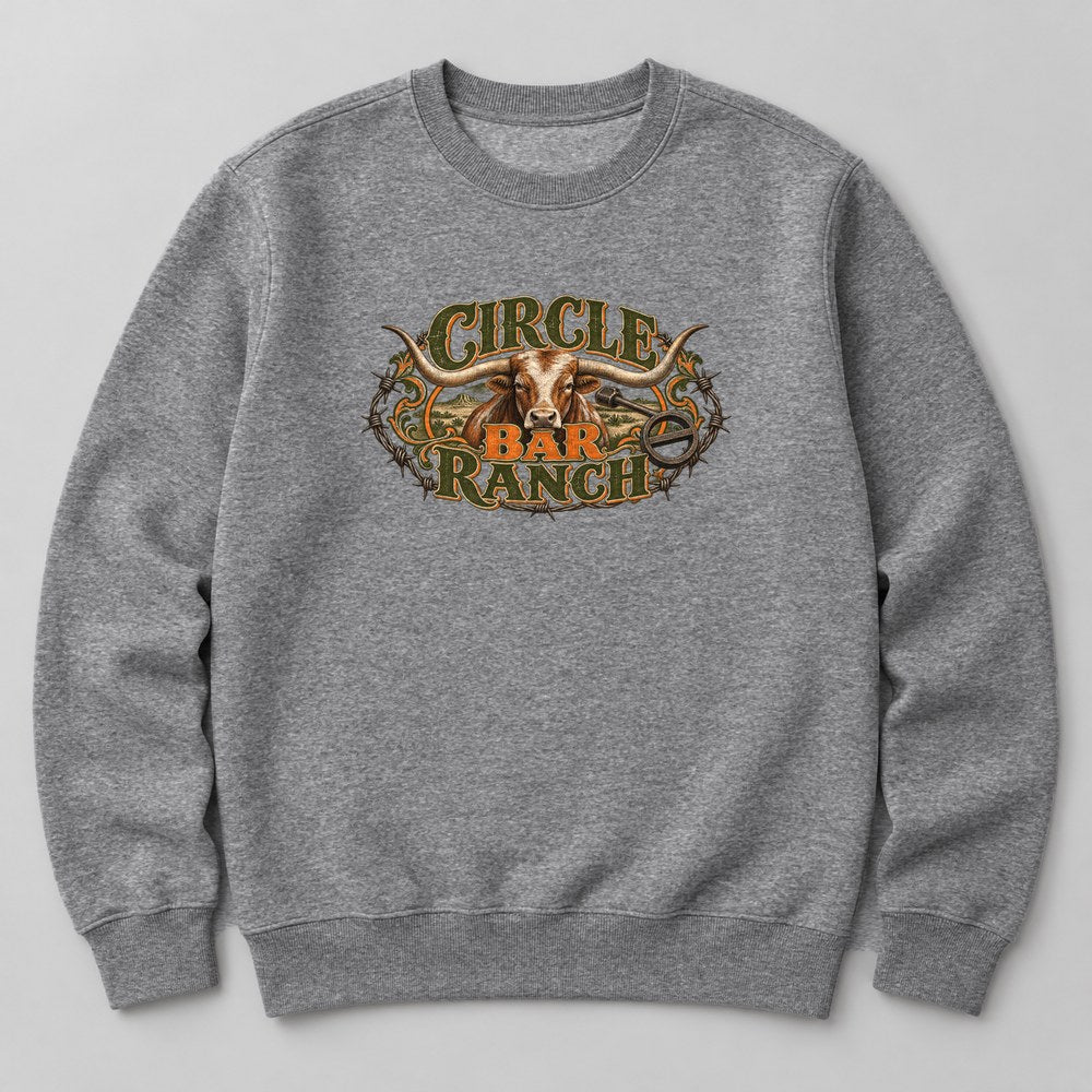 Circle Bar Ranch Sweatshirt in Heather Grey