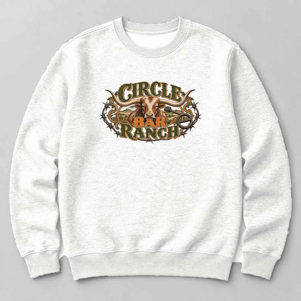 Circle Bar Ranch Sweatshirt in White