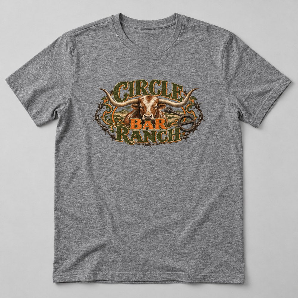 Circle Bar Ranch T-Shirt in Heather Grey