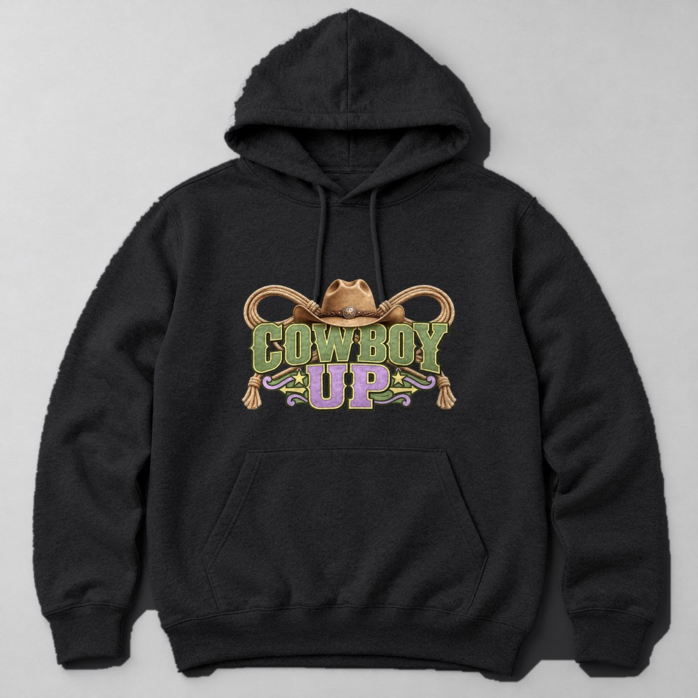 Cowboy Up Hoodie in Black
